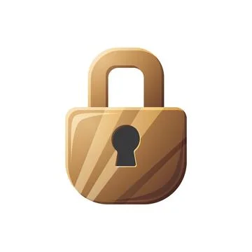 Game UI asset. Gaming user interface lock icon. vector illustration Stock Illustration