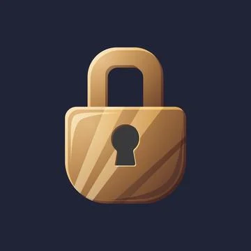 Game UI asset. Gaming user interface lock icon. vector illustration Stock Illustration