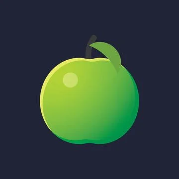 Game UI asset. Gaming user interface apple icon. vector illustration Illustrazione stock