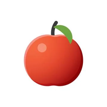 Game UI asset. Gaming user interface apple icon. vector illustration Illustrazione stock