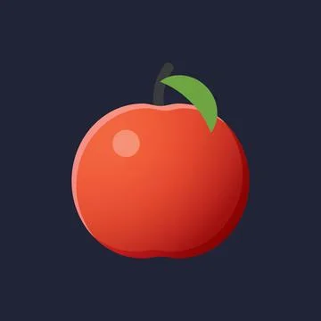 Game UI asset. Gaming user interface apple icon. vector illustration Illustrazione stock