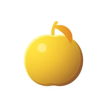 Game UI asset. Gaming user interface apple icon. vector illustration Illustrazione stock