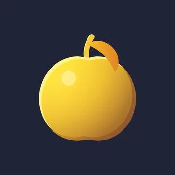 Game UI asset. Gaming user interface apple icon. vector illustration Illustrazione stock
