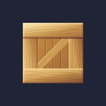Game UI asset. Gaming user interface crate icon. vector illustration Illustrazione stock