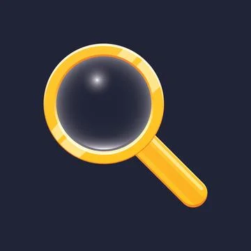 Game UI asset. Gaming user interface magnifier icon. vector illustration Illustrazione stock