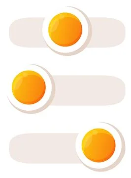 Game UI button. Mobile application or game interface element. Cartoon colorful Stock Illustration