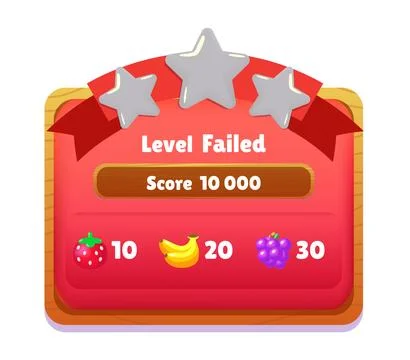 Game UI button. Mobile application or game interface element. Cartoon colorful Stock Illustration