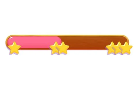 Game UI button. Mobile application or game interface element. Cartoon colorful 스톡 일러스트