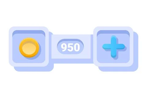 Game UI button. Mobile application or game interface element. Cartoon colorful イラスト素材