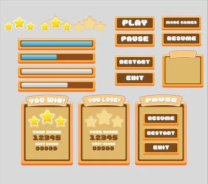 Game UI GUI Stock Illustration