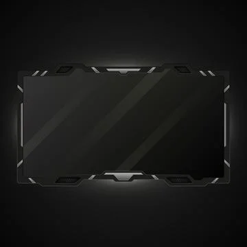 Game ui interface live video stream overlay screen panel for video broadcast Stock Illustration