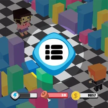 Game ui menu application mobile app Stock Illustration