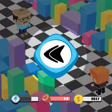 Game ui menu application mobile app Stock-Illustration