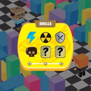 Game ui menu application mobile app Illustrazione stock