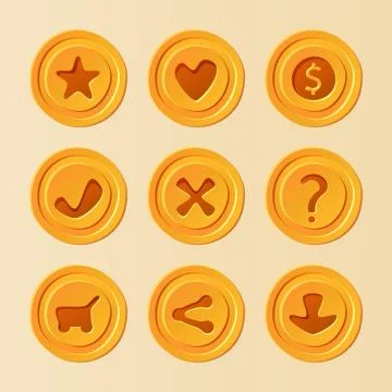 Game ui menu elements - vector set for mobile game Illustrazione stock