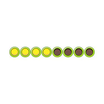 Game user interface level progress bar showing completion Illustrazione stock