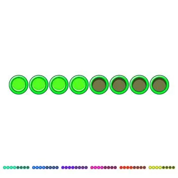 Game user interface level progress bar showing completion Illustrazione stock