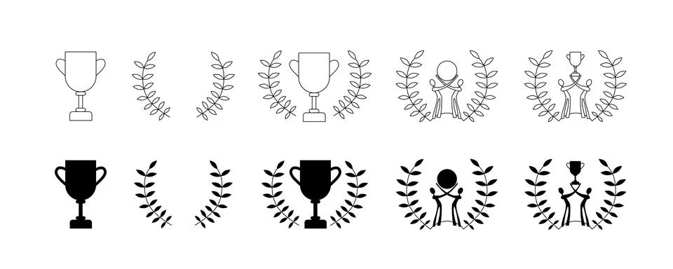 Game winner graphic elements. Vector stock illustration isolated on white イラスト素材