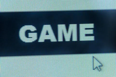 Game word and cursor Stock Illustration