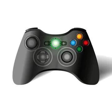 Game xbox 360 controller. Joystick game console. Vector gamepad in eps Illustrazione stock