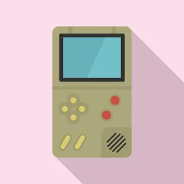 Gameboy icon, flat style Stock Illustration