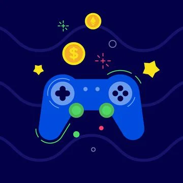 Gamefi concept. Blockchain game. Stock Illustration