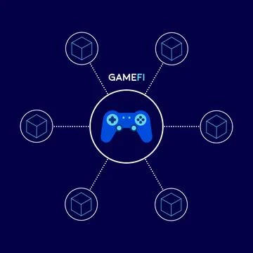 Gamefi concept. Blockchain game. Stock Illustration