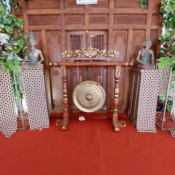 Gamelan musical instrument, originating from Java, Indonesia Stock Photos