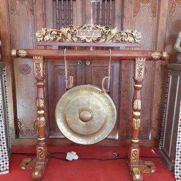 Gamelan musical instrument, originating from Java, Indonesia Stock Photos