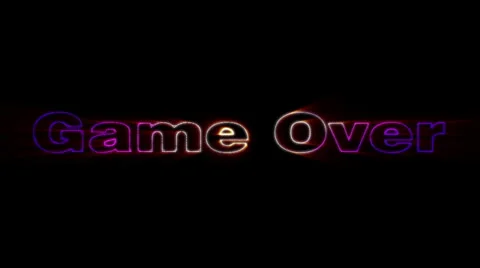GameOver , text animation Vídeo Stock 26221647
