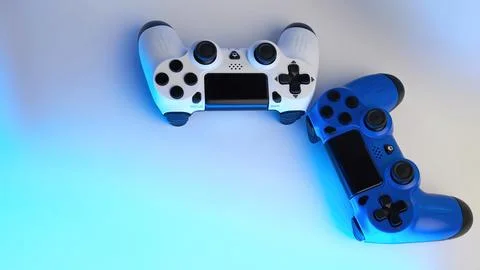 Gamepad on abstract background with light effects Stock Photos