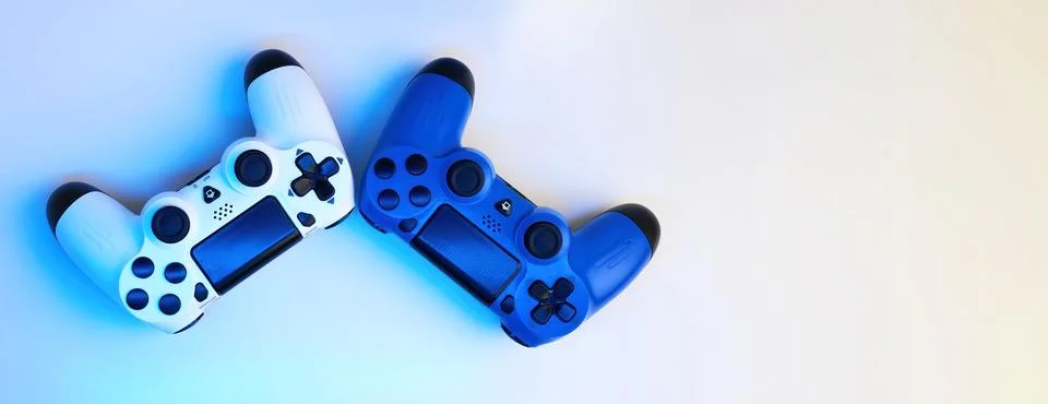 Gamepad on abstract background with light effects Stock Photos