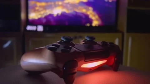 Gamepad and game console Stock Footage 195955168