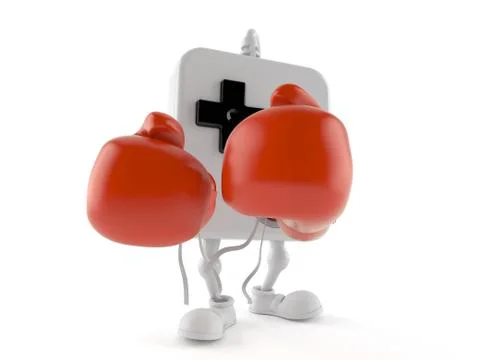 Gamepad character with boxing gloves Stock Illustration