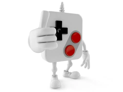 Gamepad character with thumbs up Stock Illustration