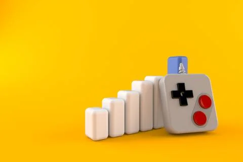 Gamepad with chart Stock Illustration