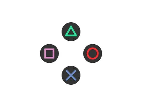 Gamepad control buttons icon. Vector illustration, flat design. 스톡 일러스트
