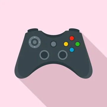 Gamepad control icon, flat style Illustrazione stock