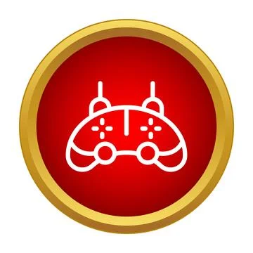Gamepad controller icon for digital gaming entertainment Stock Illustration