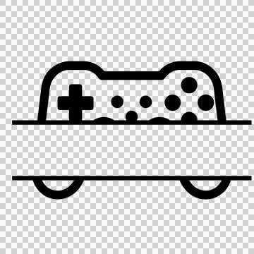 Gamepad Controller Icon With Horizontal Dividers And Stock Illustration