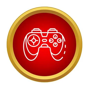 Gamepad controller icon representing video game entertainment Stock Illustration