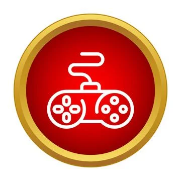 Gamepad controller icon representing video game entertainment Stock Illustration