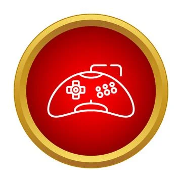 Gamepad controller icon for video gaming leisure Stock Illustration
