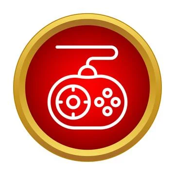 Gamepad controller icon for video gaming entertainment Stock Illustration