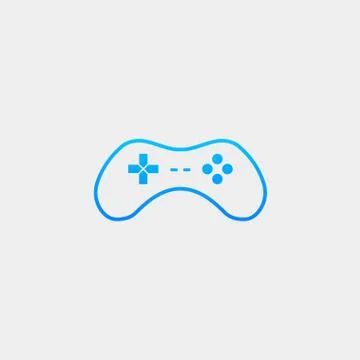 Gamepad controller logo template vector illustration icon element Stock Illustration