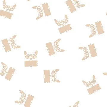 Gamepad controller for phone glyph seamless pattern イラスト素材