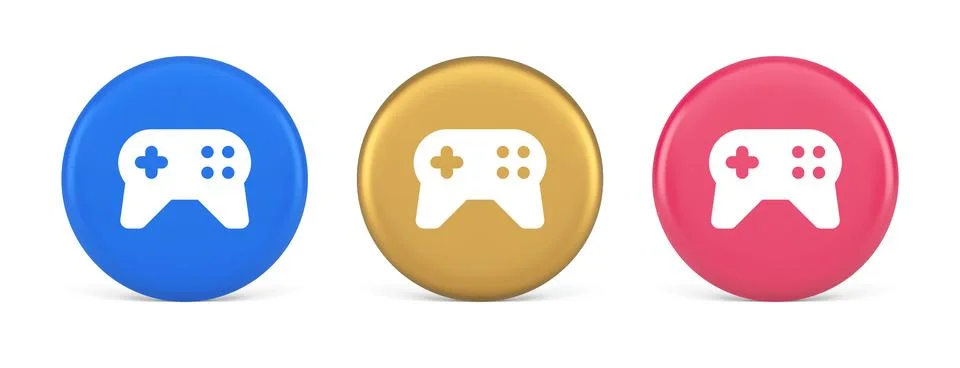 Gamepad controller virtual gaming connect button joystick joypad web app 3d.. Stock Illustration