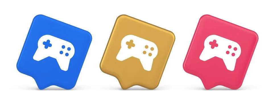 Gamepad controller virtual gaming connect button joystick joypad web app 3d.. Stock Illustration