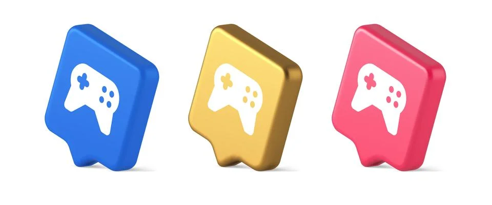 Gamepad controller virtual gaming connect button joystick joypad web app 3d.. Stock Illustration