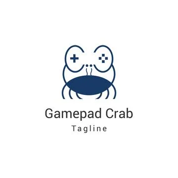 Gamepad Crab Logo Stock Illustration